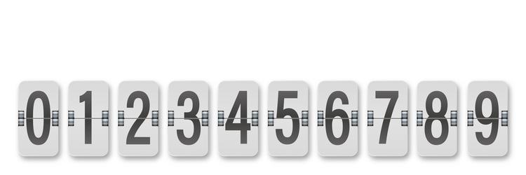 countdown timer with different numbers isolated vector image
