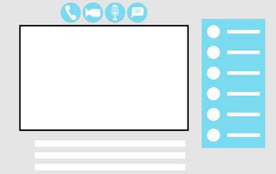interface for video call application vector