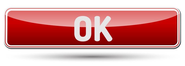 ok - abstract beautiful button with text vector image