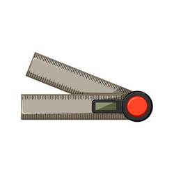 Construction ruler builder cartoon Royalty Free Vector Image