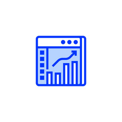 analytics dashboard line icon linear style sign vector image