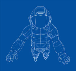 Astronaut in Space Rendering vector image