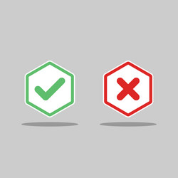 Check and wrong marks tick cross vector
