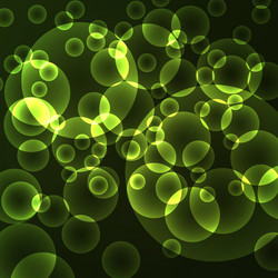 Circles bokeh with green abstract background vector