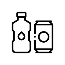 drinks icon thin linear style design isolated vector image