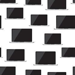 laptop computer seamless pattern background vector image