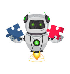 robot with artificial intelligence bot vector image