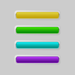 Button web ui and ux glass morphism colorful vector