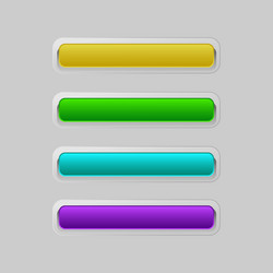 button web ui and ux glass morphism colorful vector