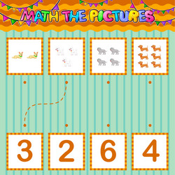 counting educational children game match vector