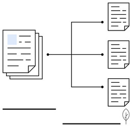document workflow and organization showcasing vector image