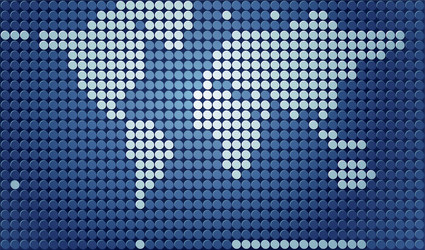 Free World Map Vector Images over - Dotted World Map Vector 865796 