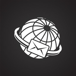 globe related icon on background for graphic vector image