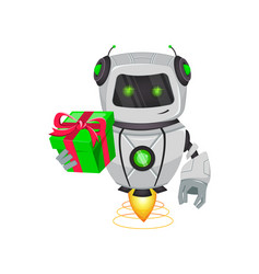 robot with artificial intelligence bot vector image