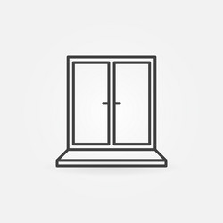 window concept icon in thin line style vector