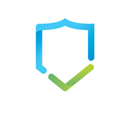 Check mark shield icon element concept design vector