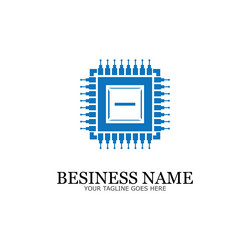 cpu processor line icon for websites and mobile vector image