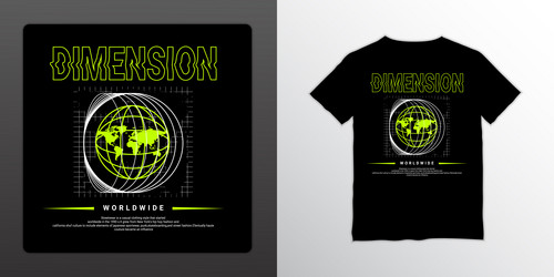 Dimension writing design suitable for screen Vector Image