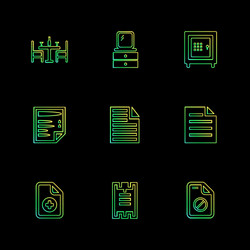 files document clipboard write eps icons set vector image