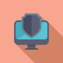 computer security shield protecting user data vector image