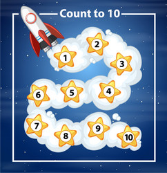 count to 10 rocker background vector