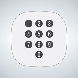 phone keypad app in touchscreen device isolated vector image