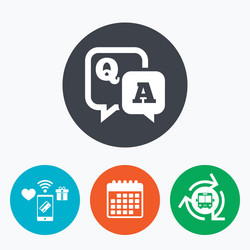 question answer sign icon qa symbol vector image