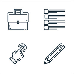 user interface line icons linear set quality vector image