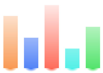 bar chart graph with random levels vector