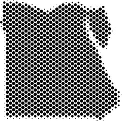 Dotted egypt map Royalty Free Vector Image - VectorStock