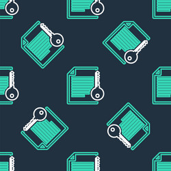 Line smart contract icon isolated seamless pattern vector
