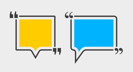 Message and talk colored quote speech bubbles vector