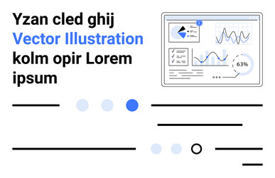 modern dashboard interface with graphs vector image