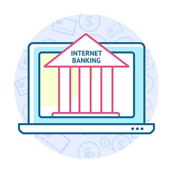 Online banking concept vector