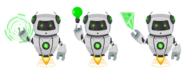 robot with artificial intelligence bot vector image