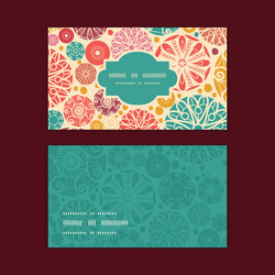 abstract decorative circles horizontal frame vector image