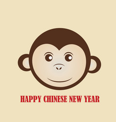 Chinese new year design with cute monkeys vector