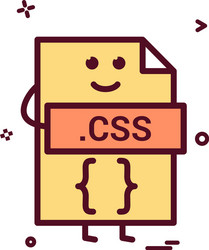 computer css file format type icon design vector image