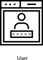 web user login vector image
