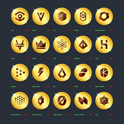 Crypto currency digital payment system blockchain vector