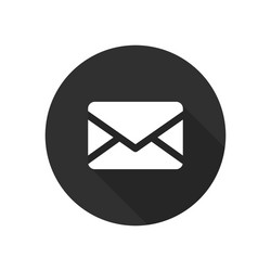 envelope mail circle button flat web icon send vector