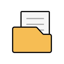 Folder and document icons vector