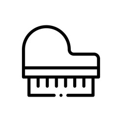 grandfather clock icon thin linear style design vector image