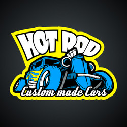 hot rod custom made cars t-shirt print template vector