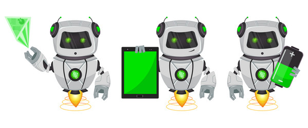 robot with artificial intelligence bot vector image
