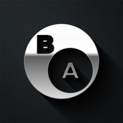 silver subsets mathematics a is subset b icon vector image
