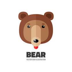 Bear head concept logo Royalty Free Vector Image