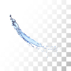 blue water splash isolated on white vector