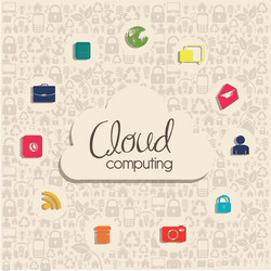 cloud computers and communications technology vector