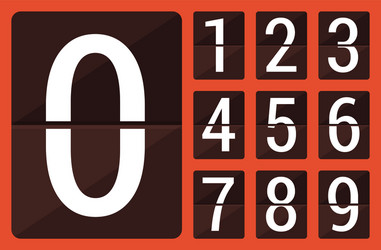 Flat countdown number vector